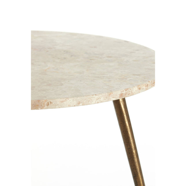 Table d'appoint scandinave en marbre ZECA