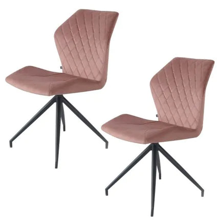 Eetkamerstoelen Velvet & Bouclé - Set van 2