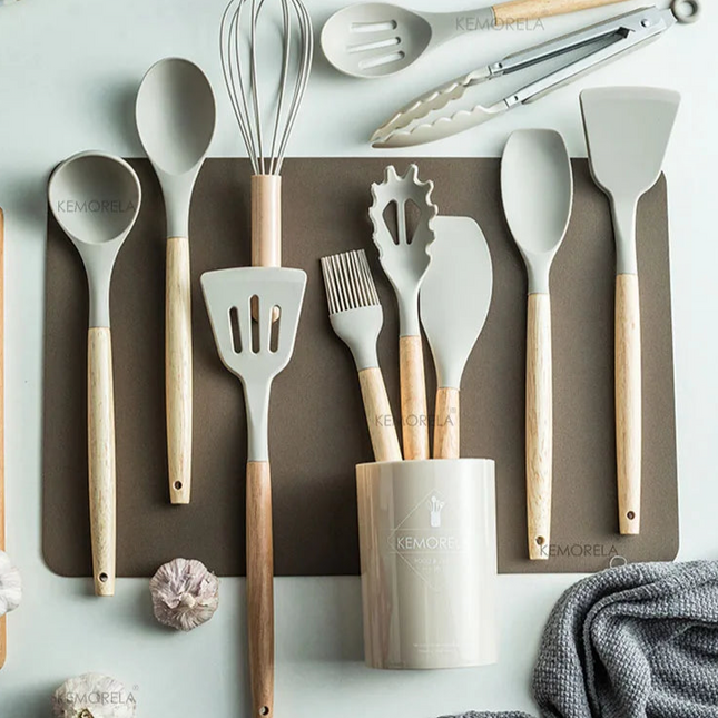 Ustensiles de cuisine en silicone 13 pièces