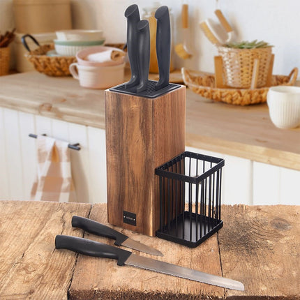 Messenset met Acaciahouten Standaard en Keukenorganizer