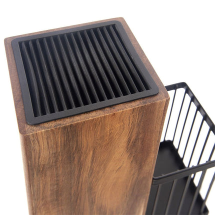 Messenset met Acaciahouten Standaard en Keukenorganizer
