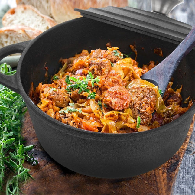 Gietijzeren Pan met Deksel (4L)
