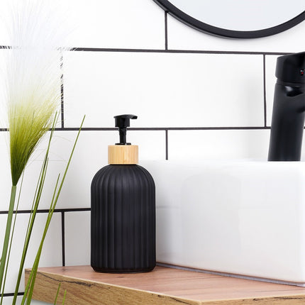 Zeepdispenser Glas Zwart