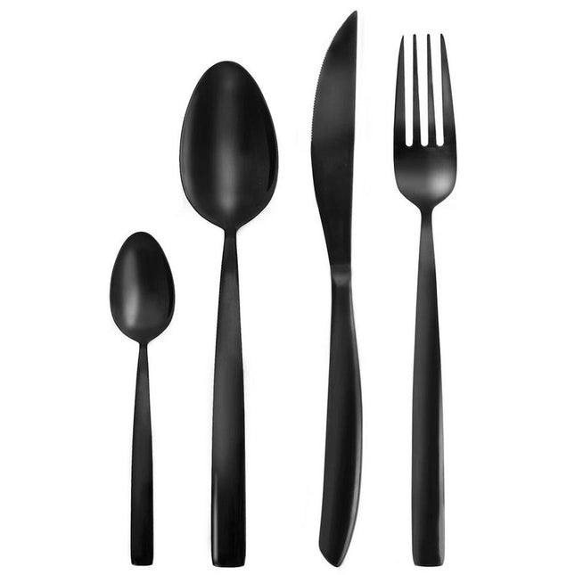 Zwarte Bestekset 24-delig – BLACK LUXURY Serie