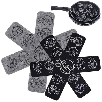 Pannenbeschermers Set (2 stuks) – Vilt Ø24 & Ø32 cm