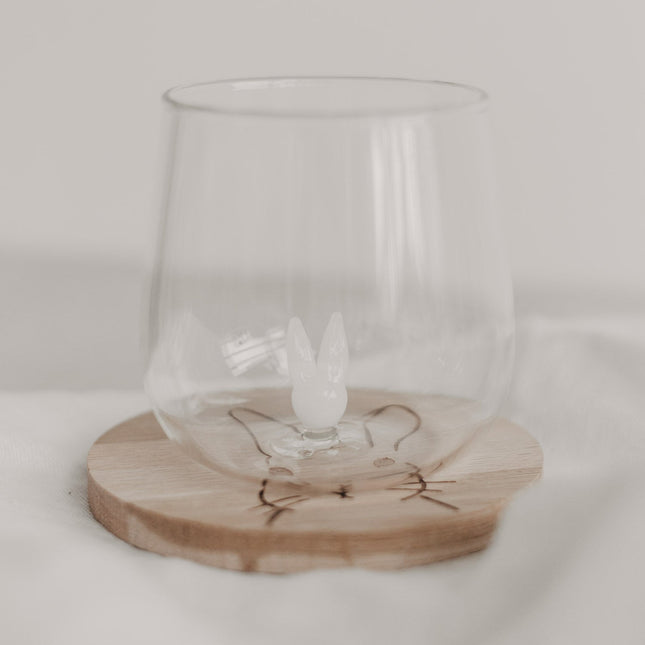 Design Drinkglas met 3D konijn