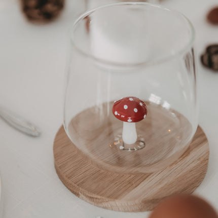 Design Drinkglas met 3D paddenstoel