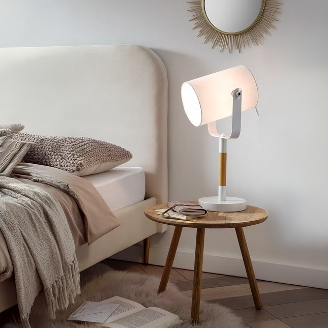 Lampe de Table Scandinave Blanc/Naturel