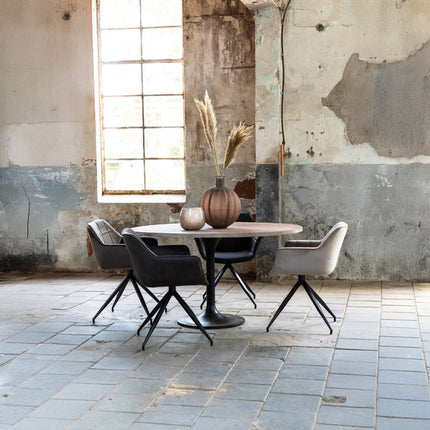 Chaise de salle à manger en velours JAIMY